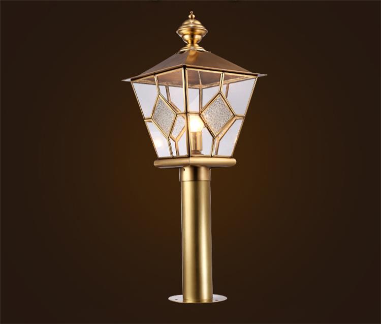 LED izvor E27 1 Svjetlo vani pilar Lantern ili bakreno pilarno svjetlo sa privremenim čašom