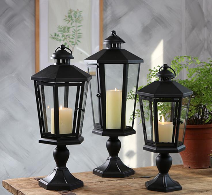 Kućna dekoracija koristi pedestal Lantern dekorativne kandele lanterne